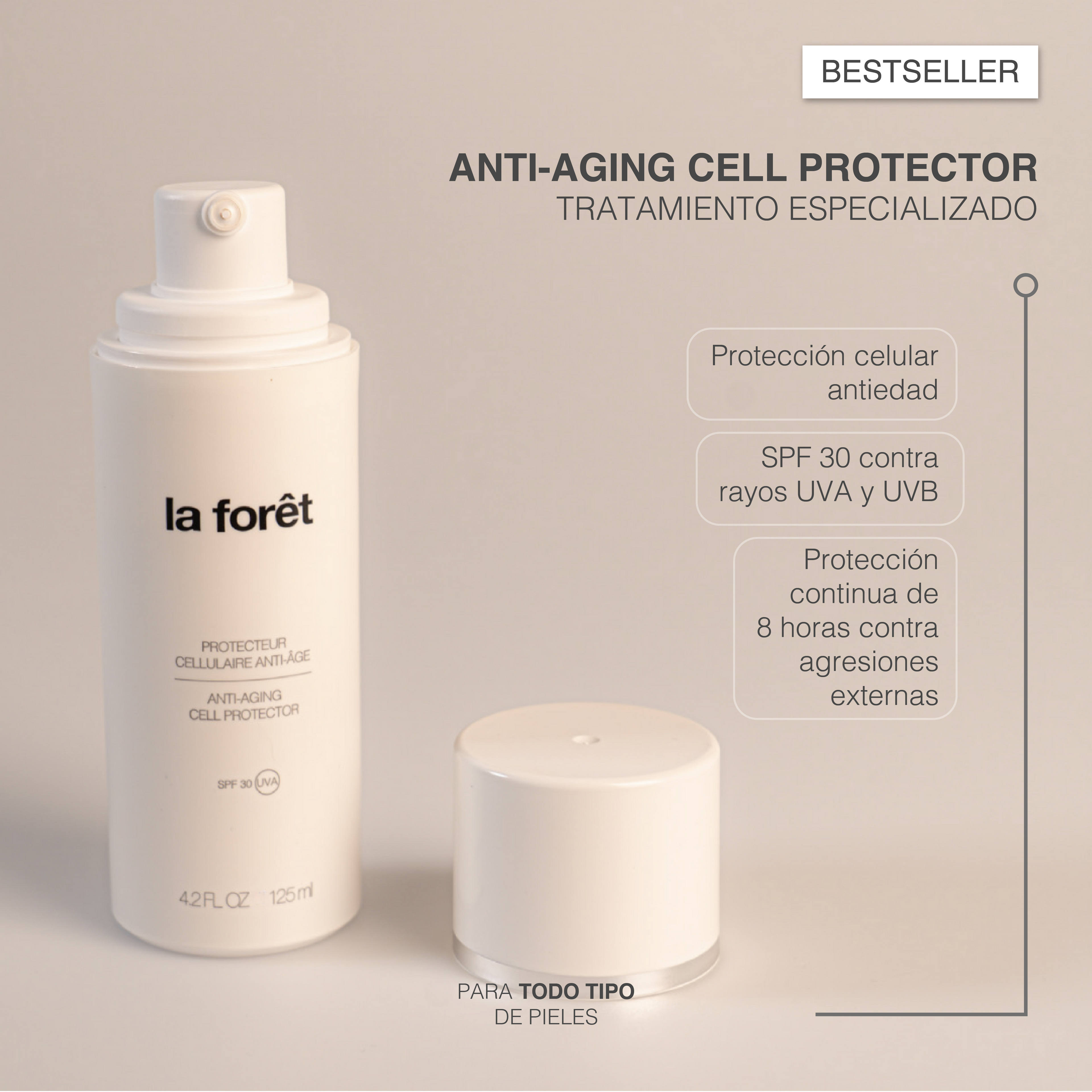 Protector Celular Spf 30 UVA/UVB - Anti-Aging Cell Protector
